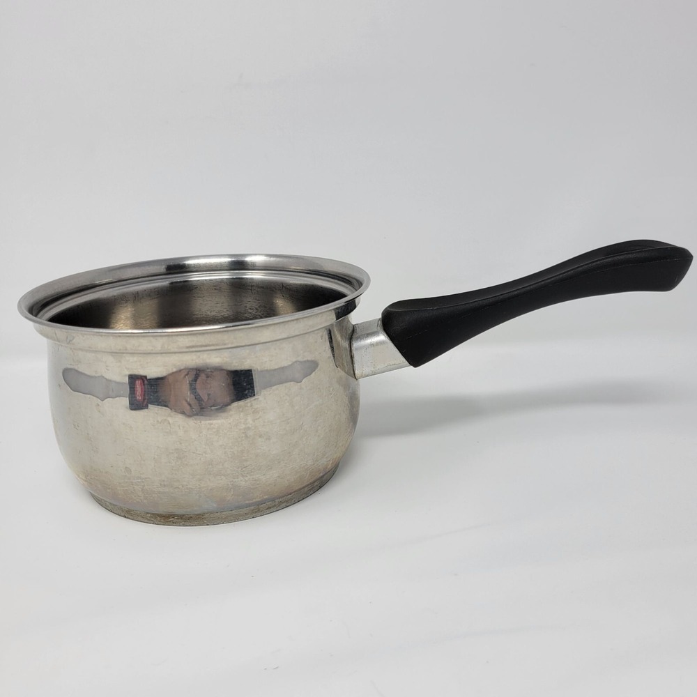 Belgique‎ Stainless Steel Saucepan With Black Handle 1 Qt No Lid